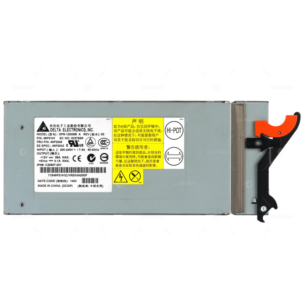 49P2045 IBM 1200W POWER SUPPLY FOR IBM BLADECENTER TYPE 8677